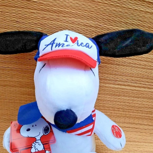 Peanuts- Snoopy- I Love America Animated Plush, DanDee- NEW w/Tags - Picture 3 of 12